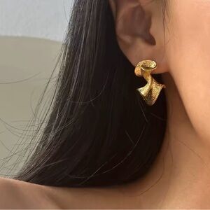18K Gold Plated Creative Charm Stud Earrings